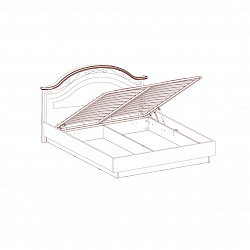 Кровать двойная без ножной спинки с подъемным механизмом 1600x2000